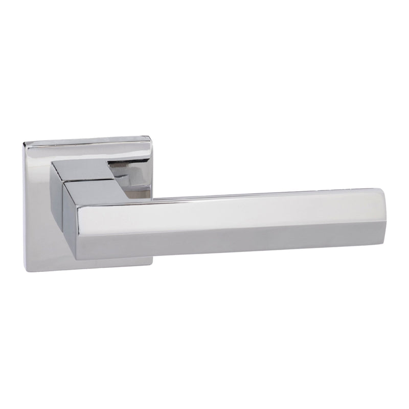 Atlantic - Senza Pari Davoli Designer Lever on Flush Square Rose - Polished Chrome - SP216CP - Choice Handles