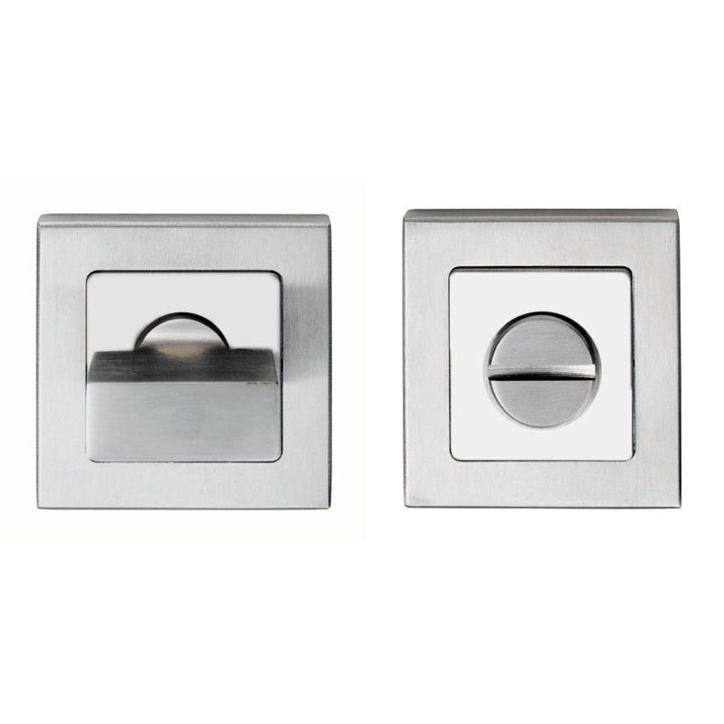 Eurospec - Square Thumbturn and Release - Bright/Satin Stainless Steel - SST1415DUO - Choice Handles