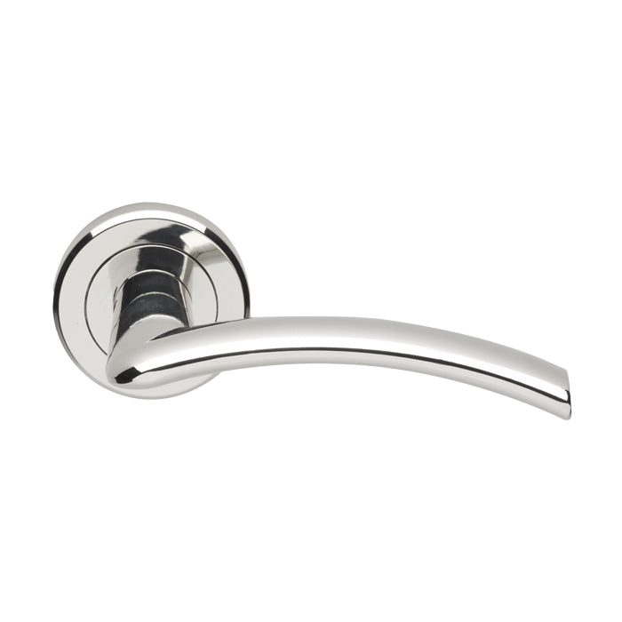 Serozzetta - Tres Lever on Round Rose - Polished Chrome - SZC030CP - Choice Handles