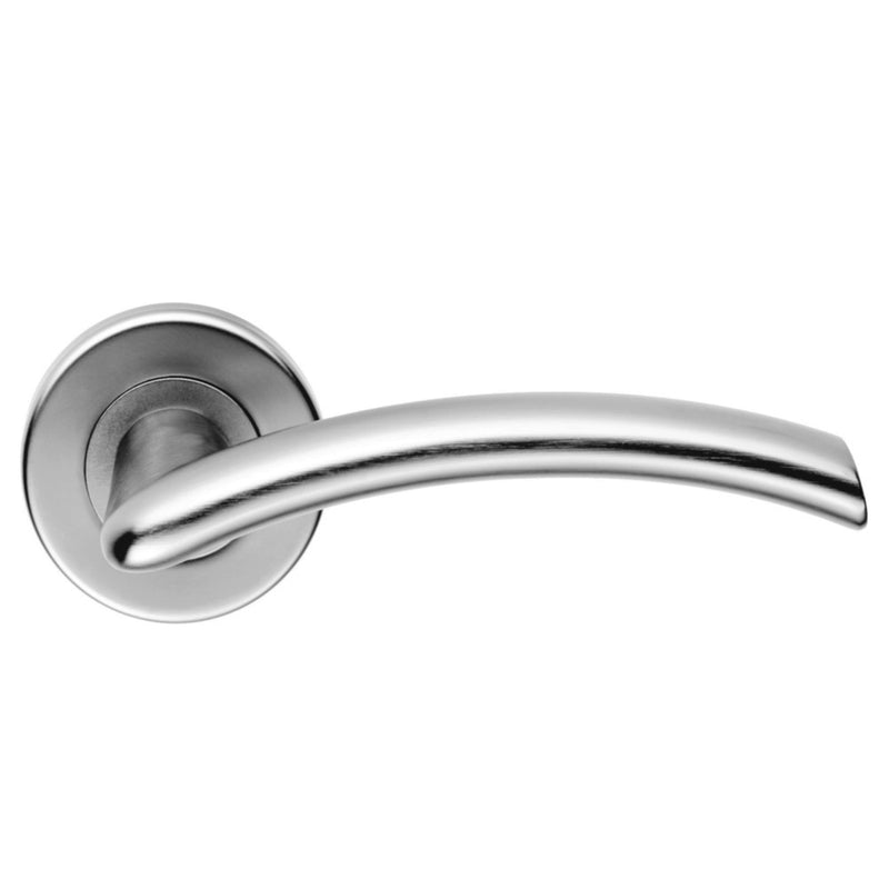 Serozzetta - Tres Lever on Round Rose - Satin Chrome - SZC030SC - Choice Handles