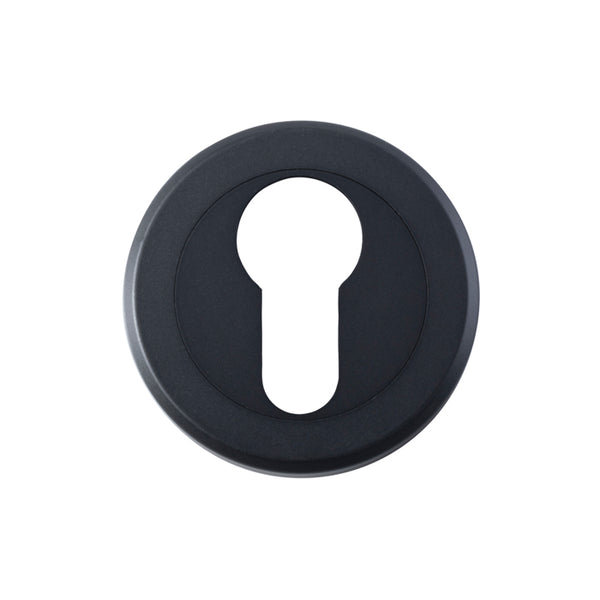 Serozzetta - Serozzetta Euro Profile Escutcheon - Matt Black - SZM001MB - Choice Handles