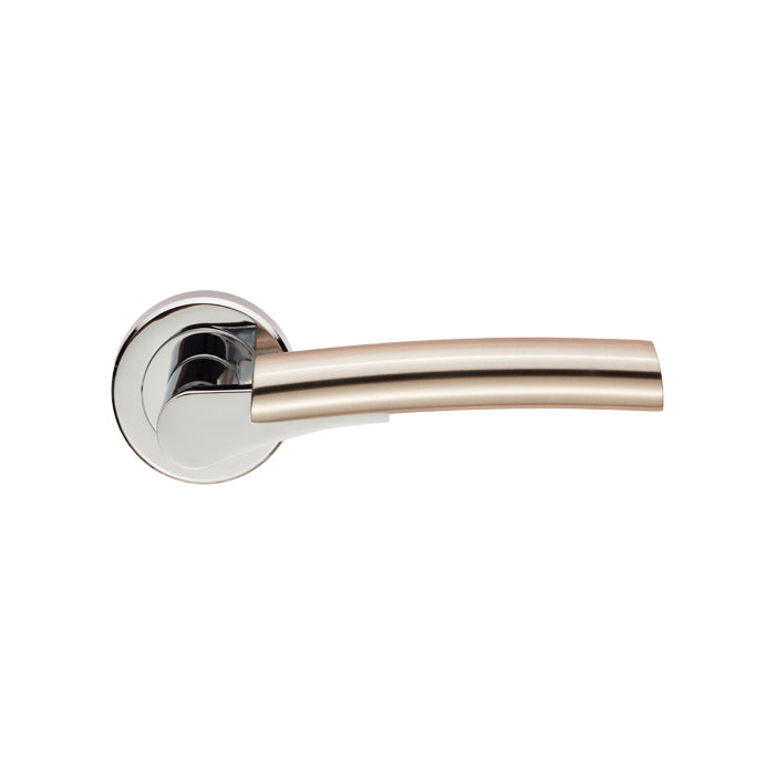 Serozzetta - Valiant Lever on Rose - Polished Chrome / Satin Nickel - SZM014CPSN - Choice Handles