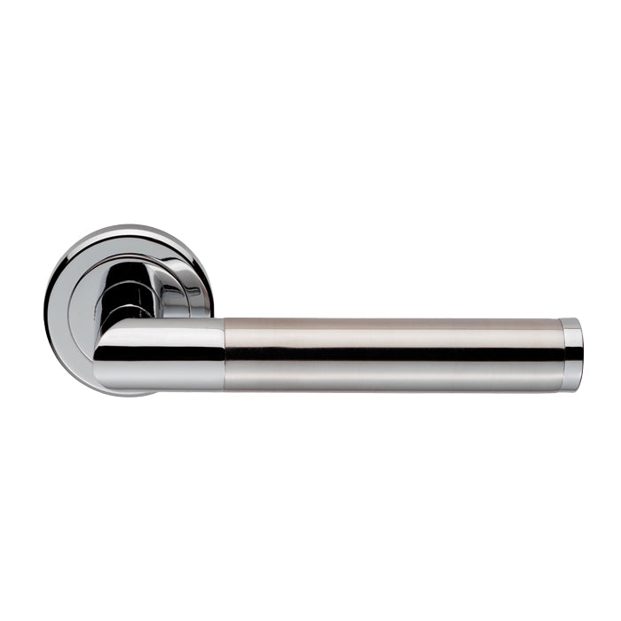 Serozzetta - Trend Lever on Round Rose - Polished Chrome / Satin Nickel - SZM160CPSN - Choice Handles