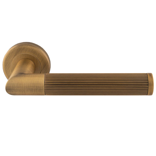 Serozzetta - Trend Lines Lever On Rose - Antique Brass - SZM170AB - Choice Handles