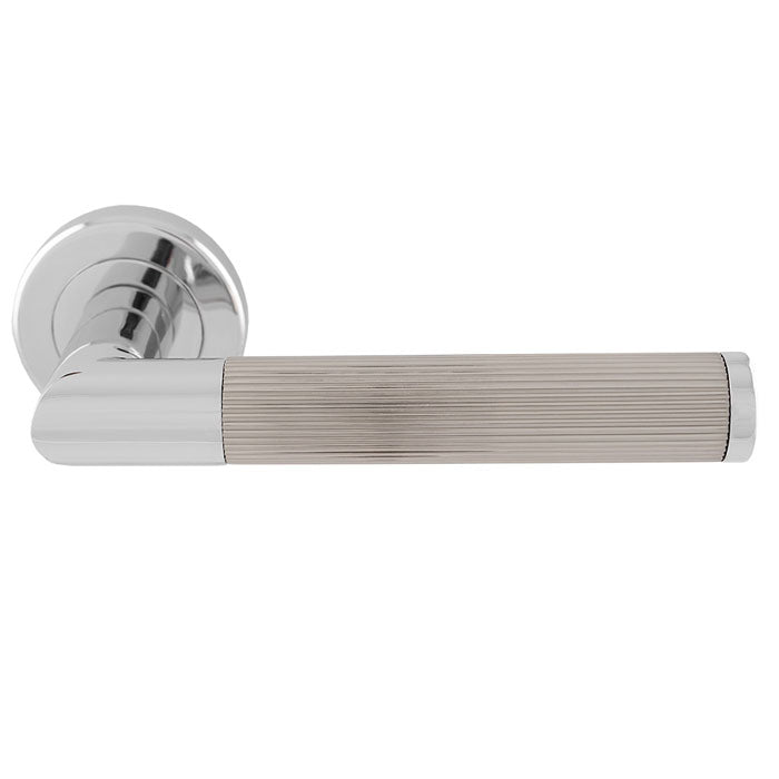 Serozzetta - Trend Lines Lever On Rose - Polished Chrome / Satin Nickel - SZM170CPSN - Choice Handles