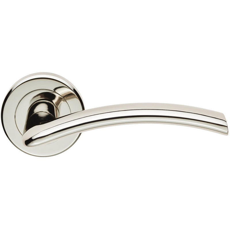 Serozzetta - Trenta Lever on Rose - Polished Nickel - SZR030PN - Choice Handles