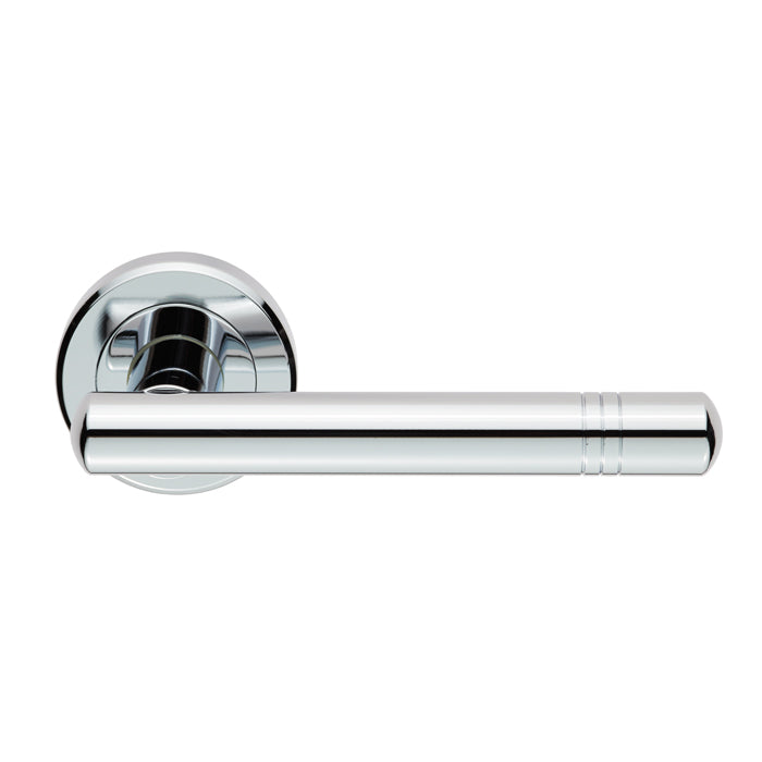 Serozzetta Atalaya Lever On Round Rose Concealed Fix - Polished Chrome - ZIN3116PC - Choice Handles