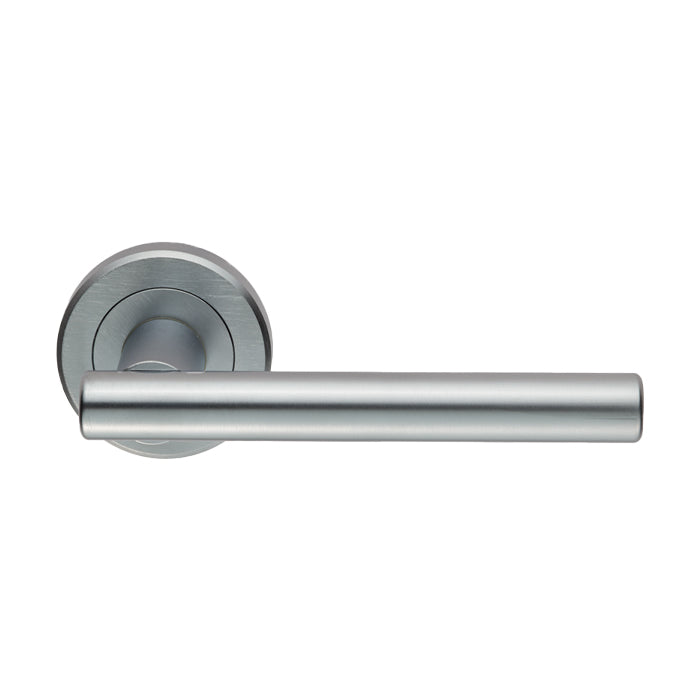 Serozzetta Philadelphia Lever On Concealed Fix Round Rose - Satin Chrome - ZIN3121SC - Choice Handles