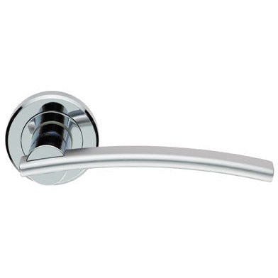 Serozzetta Cumulus Lever On Round Rose Concealed Fix - Polished Chrome/Satin Chrome - ZIN3129PC/SC - Choice Handles